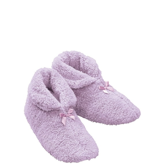 Womens Chenille Slippers, Foam Cushioned Footbed, Non Slip Sole, Womens Fashion - Size Small, Lavender