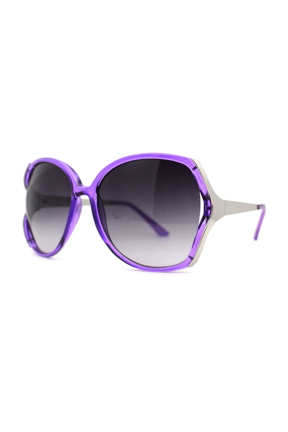 Womens Chic Butterfly Oversize Sunglasses Purple Smoke