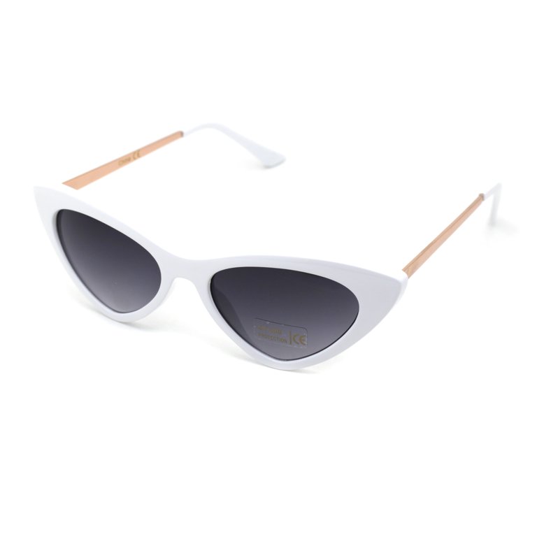 Elegant White Cat-Eye Sunglasses Amazon.com: mosanana Retro Vintage Trendy Cat Eye Sunglasses  main image 3