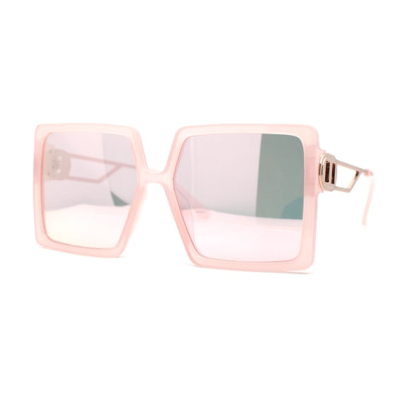 Womens Chic Designer Fashion Luxury Oversize Sunglasses All Pink