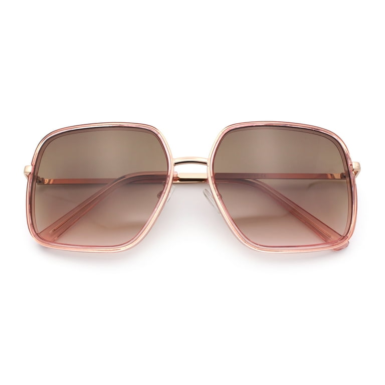 Chic oversized Pink Sunglasses oversized sunglasses pink frame butterfly slim temples retro  main image 3