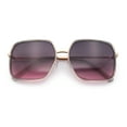 thumbnail image 1 of Womens Chic Oversize Double Rim Rectangle Butterfly Sunglasses Slate Gold - Purple Pink, 1 of 9