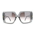 thumbnail image 1 of Womens Chic Squared Butterfly Thick Temple Oversize Sunglasses Slate Smoke Mirror, 1 of 4