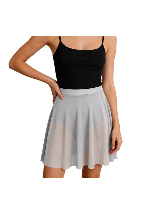 Womens Chiffon Ballet Dance Skirt Elastic Waist Wrap Tutu for Gymnastics Performance Practice Wear