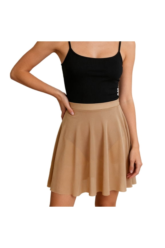 Womens Chiffon Ballet Dance Skirt Elastic Waist Wrap Tutu for Gymnastics Performance Practice Wear
