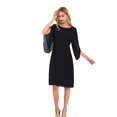 thumbnail image 1 of Womens Chiffon Dresses Flutter Sleeve Party Wedding Cocktail Dress Black XL, 1 of 5