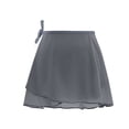thumbnail image 1 of Womens Chiffon Mini Skirts Ballet One Practice Dance Dancing Tie Short Lightweight Dark Gray Skirt S, 1 of 2