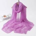 thumbnail image 1 of Womens Chiffon Scarf Breathable Solid Color Long Scarves Sun-proof Shawl Wraps for Women Soft Lightweight Thin Women Summer Neck Shawl Wrap For Beach Vacation Scarfs for Women Purple One Size, 1 of 4