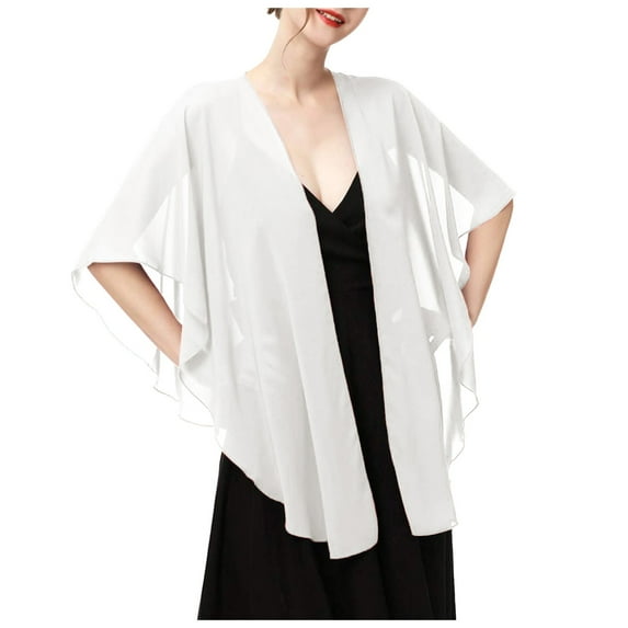 Womens Chiffon Shawls And Wraps Wedding Party Sheer Shawl Scarf For Evening Dresses Accessories Cover Up Cloak Coat for Women Metallic Fringe Jacket Satin Jacket plus Size Cloaks for Women Shawl Scarf