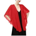 thumbnail image 1 of Womens Chiffon Shawls And Wraps Wedding Party Sheer Shawl Scarf For Evening Dresses Accessories Cover Up Cloak Coat for Women Metallic Fringe Jacket Satin Jacket plus Size Cloaks for Women Shawl Scarf, 1 of 4
