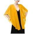 thumbnail image 1 of Womens Chiffon Shawls And Wraps Wedding Party Sheer Shawl Scarf For Evening Dresses Accessories Cover Up Cloak Coat for Women Metallic Fringe Jacket Satin Jacket plus Size Cloaks for Women Shawl Scarf, 1 of 4