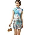 thumbnail image 1 of Womens Chinese Wintersweet Pattern Cheongsam Qipao Dress - Large, 1 of 1