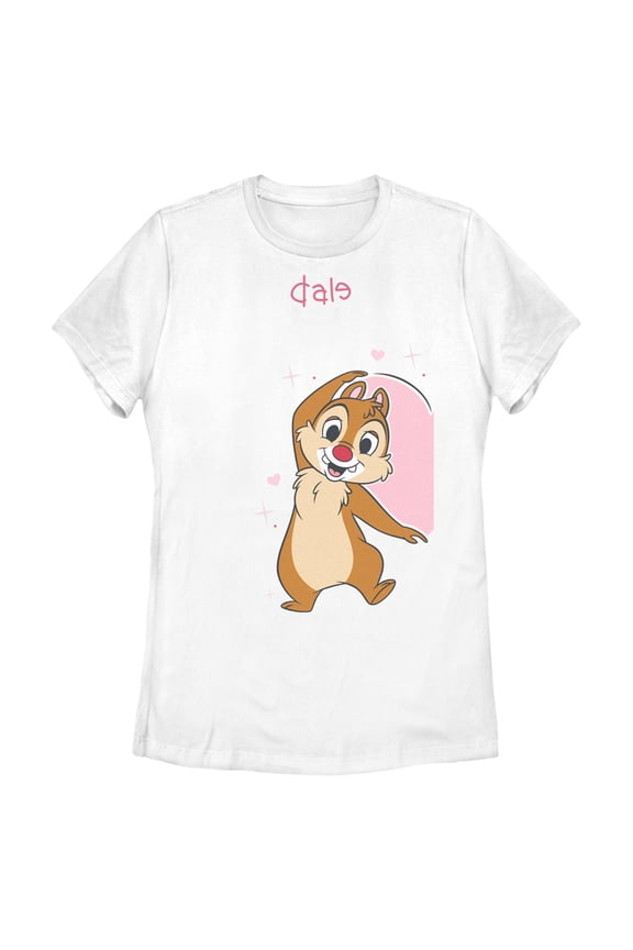 Womens Chip 'n Dale Dale Best Friend Heart Pose T Shirt