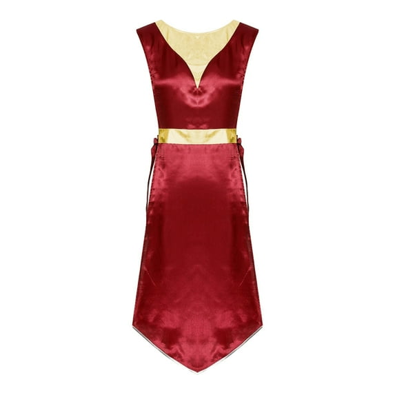 Womens Choir Worship Robe Tunic Liturgical Lyrical Dance Praise Stage Lace-Up Sides Split Satin Dress