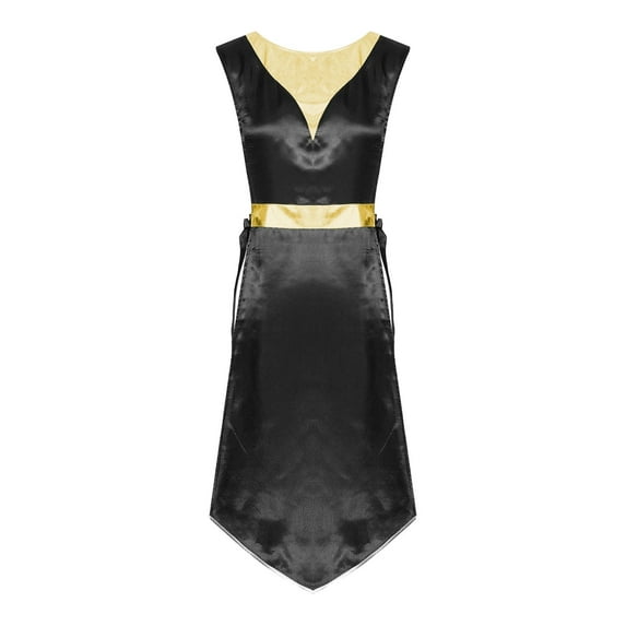 Womens Choir Worship Robe Tunic Liturgical Lyrical Dance Praise Stage Lace-Up Sides Split Satin Dress