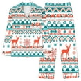 thumbnail image 1 of Womens Chrismas Pajamas Sets Tton Down Long Sleeve Sleepwear Xmas Graphic Pjs Nightwear Lounge Sets Printed Shirts with Pants, 1 of 5