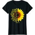 thumbnail image 1 of Womens Christian Bible Verse Sunflower Shirt Scripture Religious Gift Her T-Shirt Black Tee, 1 of 4