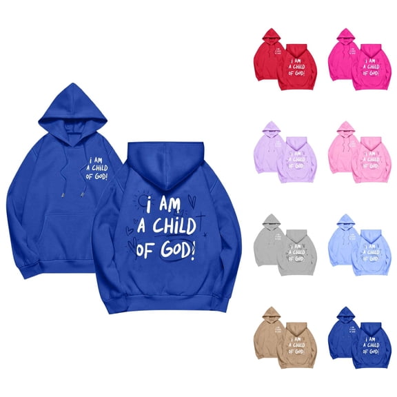 Womens Christian Hoodies 2026 Fall Winter Long Sleeve Bible Verse Cute Casual Hoodie Sweatshirt Pullover Tops with Pockets