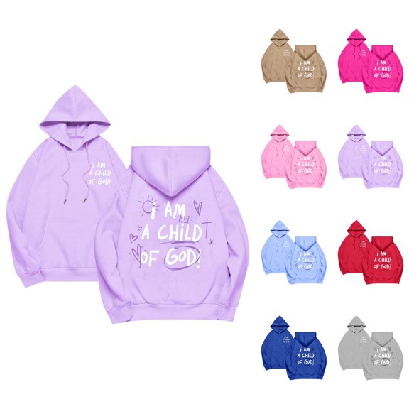 Womens Christian Hoodies 2026 Fall Winter Long Sleeve Casual Bible Verse Cute Hoodie Sweatshirt Pullover Tops with Pockets