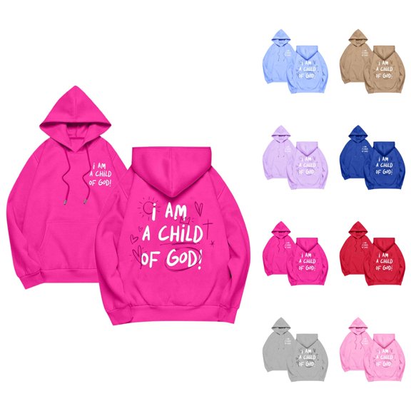 Womens Christian Hoodies 2026 Fall Winter Long Sleeve Casual Bible Verse Cute Hoodie Sweatshirt Pullover Tops with Pockets