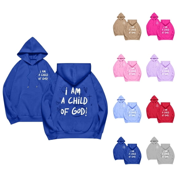 Womens Christian Hoodies 2026 Fall Winter Long Sleeve Casual Bible Verse Cute Hoodie Sweatshirt Pullover Tops with Pockets