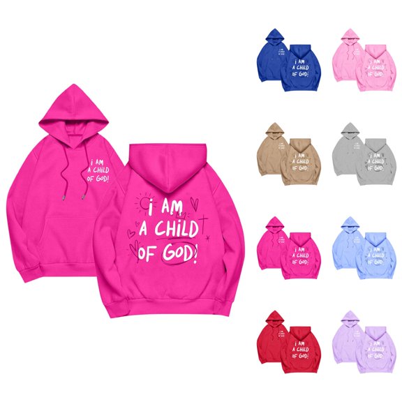 Womens Christian Hoodies 2026 Fall Winter Long Sleeve Cute Casual Bible Verse Hoodie Sweatshirt Pullover Tops with Pockets