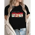thumbnail image 1 of Womens Christian Pattern Tops "Taste & See" Psalm 34:8 Strawberry Floral Graphic Tees Worship Print T Shirts for Daily Outfits,S-5XL, 1 of 6