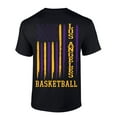 thumbnail image 1 of Mens Basketball Tshirt Los Angeles Basketball Flag Team Color Short Sleeve T-shirt-Black-5xl, 1 of 1