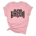 thumbnail image 1 of Womens Christian Tshirt Alpha and Omega Jesus Christian Short Sleeve T-shirt Graphic Tee-Light Pink-4xl, 1 of 1