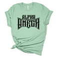 thumbnail image 1 of Womens Christian Tshirt Alpha and Omega Jesus Christian Short Sleeve T-shirt Graphic Tee-Mint-5xl, 1 of 1