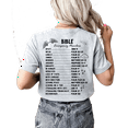thumbnail image 1 of Womens Christian Tshirt Bible Emergency Numbers Scripture Back Design Christian T-shirt Graphic Tee-Athletic Grey-small, 1 of 1