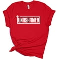thumbnail image 1 of Womens Christian Tshirt Bold Unashamed Cross Short Sleeve T-Shirt-Red-XL, 1 of 1