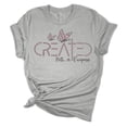 thumbnail image 1 of Womens Christian Tshirt Created With A Purpose Christian T-shirt Graphic Tee-Athletic Grey-xxxl, 1 of 1