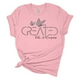 thumbnail image 1 of Womens Christian Tshirt Created With A Purpose Christian T-shirt Graphic Tee-PInk-xl, 1 of 1