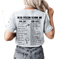 thumbnail image 1 of Womens Christian Tshirt Dear Person BehInd Me God Says Back Design Christian T-shirt Graphic Tee-Athletic Grey-medium, 1 of 1