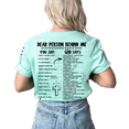 thumbnail image 1 of Womens Christian Tshirt Dear Person BehInd Me God Says Back Design Christian T-shirt Graphic Tee-MInt-xl, 1 of 4