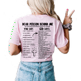 thumbnail image 1 of Womens Christian Tshirt Dear Person BehInd Me God Says Back Design Christian T-shirt Graphic Tee-PInk-small, 1 of 4