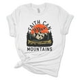 thumbnail image 1 of Womens Christian Tshirt Faith Can Move Mountains Jesus Christian Short Sleeve T-shirt Graphic Tee-White-5xl, 1 of 1