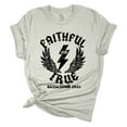 thumbnail image 1 of Womens Christian Tshirt Faithful and True Revelation 19:11 Jesus Christian Short Sleeve T-shirt Graphic Tee-Athletic Heather-medium, 1 of 1