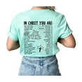thumbnail image 1 of Womens Christian Tshirt In Christ You Are Loved Scripture BIble Verses Christian T-shirt Graphic Tee-MInt-xxl, 1 of 4