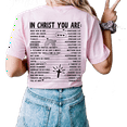 thumbnail image 1 of Womens Christian Tshirt In Christ You Are Loved Scripture BIble Verses Christian T-shirt Graphic Tee-PInk-xxxl, 1 of 4