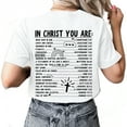 thumbnail image 1 of Womens Christian Tshirt In Christ You Are Loved Scripture BIble Verses Christian T-shirt Graphic Tee-White-xl, 1 of 4