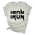 thumbnail image 1 of Womens Christian Tshirt Iron Sharpens Iron Metal Logo Jesus Christian Short Sleeve T-shirt Graphic Tee-Athletic Heather-small, 1 of 1