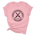 thumbnail image 1 of Womens Christian Tshirt Iron Sharpens Iron Proverbs 27:17 Jesus Christian Short Sleeve T-shirt Graphic Tee-Light Pink-small, 1 of 1
