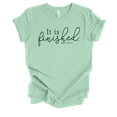 thumbnail image 1 of Womens Christian Tshirt It Is Finished Tee John 19:28-30 Short Sleeve T-shirt-Mint-small, 1 of 1