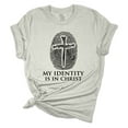 thumbnail image 1 of Womens Christian Tshirt My Identity is in Christ Jesus Christian Short Sleeve T-shirt Graphic Tee-Athletic Heather-small, 1 of 1