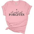 thumbnail image 1 of Womens Christian Tshirt Not Perfect Just Forgiven Short Sleeve T-Shirt-Light Pink-Large, 1 of 1