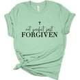 thumbnail image 1 of Womens Christian Tshirt Not Perfect Just Forgiven Short Sleeve T-shirt-Mint-4xl, 1 of 1