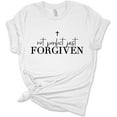 thumbnail image 1 of Womens Christian Tshirt Not Perfect Just Forgiven Short Sleeve T-shirt-White-5xl, 1 of 1