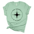 thumbnail image 1 of Womens Christian Tshirt the Gospel is Global Compass Jesus Christian Short Sleeve T-shirt Graphic Tee-Mint-xxxl, 1 of 1